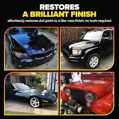 Carfidant Scratch and Swirl Remover - Car Scratch Remover for Vehicles Paint - Polishing Compound for Cars - Paint Restorer Kit with Pad, Microfiber and Drill Attachment