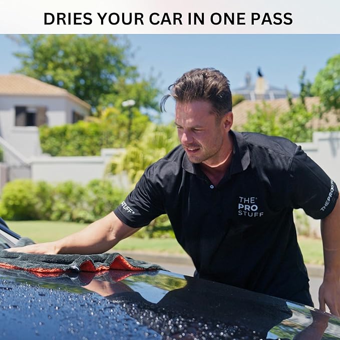 The Pro Stuff® Car Drying Towel - Extra-Large 24×36 inch (2×3 ft) | Super Absorbent | Twisted Loop Microfiber | Dual-Sided, Lint-Free, Scratch-Free, 1400 GSM Drying Towel for Car Detailing (X Large)