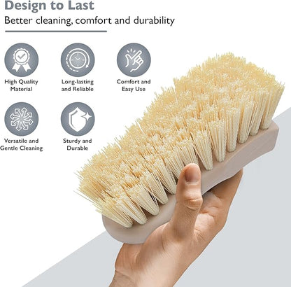 Nanoskin 2-Pack 6-Inch HD Professional Interior & Upholstery Cleaning Brushes for Car Care - Durable Polypropylene Bristles, Auto Detailing and Grime Removal | Ergonomic Design for Hard-to-Reach Areas