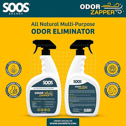 Soos Odor Zapper Natural Odor Eliminator Multi-Purpose Odor Removal Spray for Home and Beyond (32.1 oz / 950 ml)