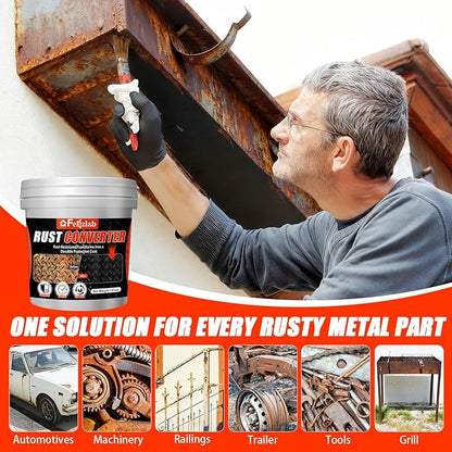 2-in-1 Rust Converter & Metal Primer, 141 Floz Rust Reformer Paint for Metal, Automotive Rust Remover, UV & Heat Resistant Anti-Corrosion Coating, Industrial-Grade Water-Based Rust Inhibitor