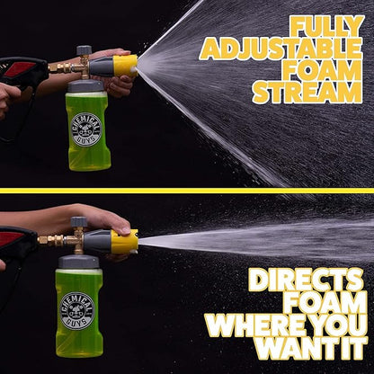 Chemical Guys Big Mouth Max Release Foam Cannon and Blueberry Snow Foam Car Wash Soap, 64 fl oz - Car, Truck, SUV, RV & Boat Wash, Soap Cannon for Pressure Washer, 34 oz Bottle - 2 Items