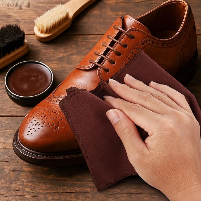 10 Pcs Shine Shoes Cloth Kit Polish Dauber Applicators Cleaning Leather Shoes Boots Microfiber Care Cloths Suede Cleaner