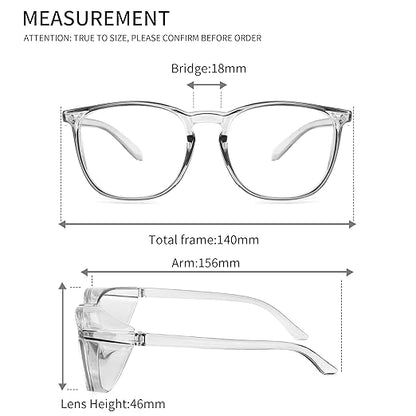 Alsenor Safety Glasses Anti Fog Goggles Protective Eyewear Blue Light Blocking Anti Dust UV Protection Glasses For Men Women (Grey)