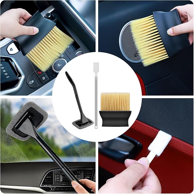 AUTODECO 44Pcs Car Wash Detailing Kit Cleaning Kits with Foam Gun Sprayer Wash Mop with Long Handle Collapsible Bucket Large Wash Mitt Towels Complete Interior Exterior Car Washing Supply Set Blue