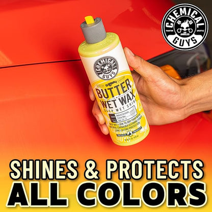 Chemical Guys WAC_201 Butter Wet Wax, Deep Wet Shine for Cars, Trucks, SUVs, RVs & More, 128 fl oz (1 Gallon) Banana Scent