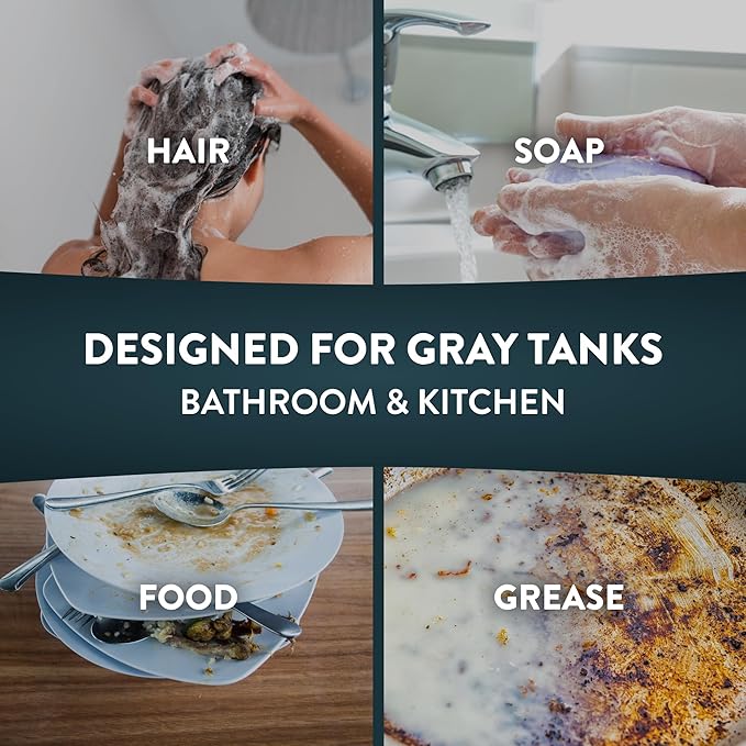 Liquified RV Toilet Treatment - Gray Holding Tank Digester - Odor Eliminator - Lemon Scent - Matts RV Reviews - 3 Pack