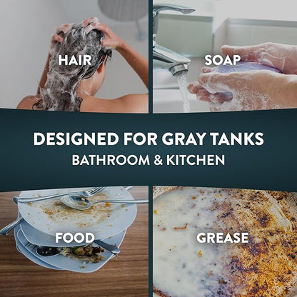 Liquified RV Toilet Treatment - Gray Holding Tank Digester - Odor Eliminator - Lemon Scent - Matts RV Reviews - 3 Pack