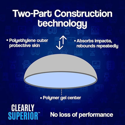 Clearly Superior Multi-Use Bumper Guards - Med 8 Pack Rectangle 2" x 1" x .2" - Protects & Quiets Contact from Furniture, Doors, Dressers, & Appliances - Reusable & Easy to Apply Polymer Gel Bumper