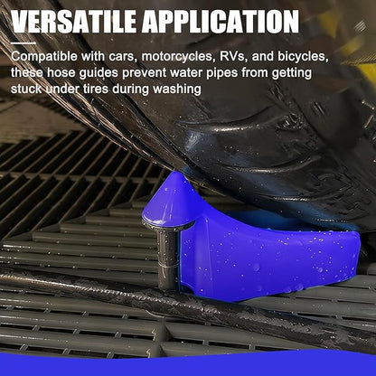 4 Pack Car Hose Guide, Upgraded and Enlarged, Tire Hose Roller for Car Washing, Plastic Detailing Tool to Prevent Pressure Washer Hose from Getting Stuck Under Wheels