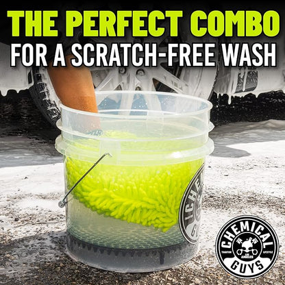 Chemical Guys HOL_128 Car Cleaning Kit, with Car Wash Soap, Car Wash Bucket and 16oz Car Care Cleaning (8 Items)
