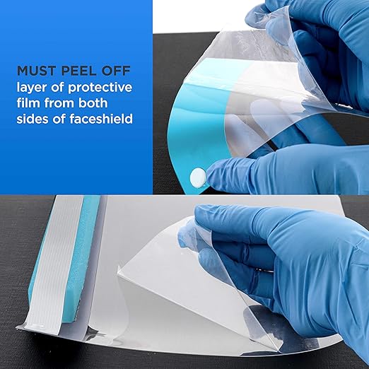 TCP Global Salon World Safety Face Shields Ultra Clear Protective Full Face Shields