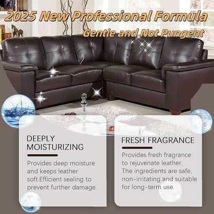 Jughozu Leather Repair Kit for Furniture, Sofa, Jacket, Car Seats & Purse, Vinyl Repair Kit with Easy Instructions. Fix Tears, Scratches, Holes & Peeling on Genuine, Faux, Bonded.(Brown)