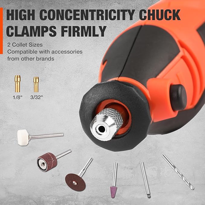 ValueMax Power Rotary Tool Kit, 1.2-Amp Variable Speed Corded Rotary Tool with 120 Pcs Accessories for Crafting, Including Carving, Engraving, Sanding, Polishing, Cutting tools and Carrying Bag