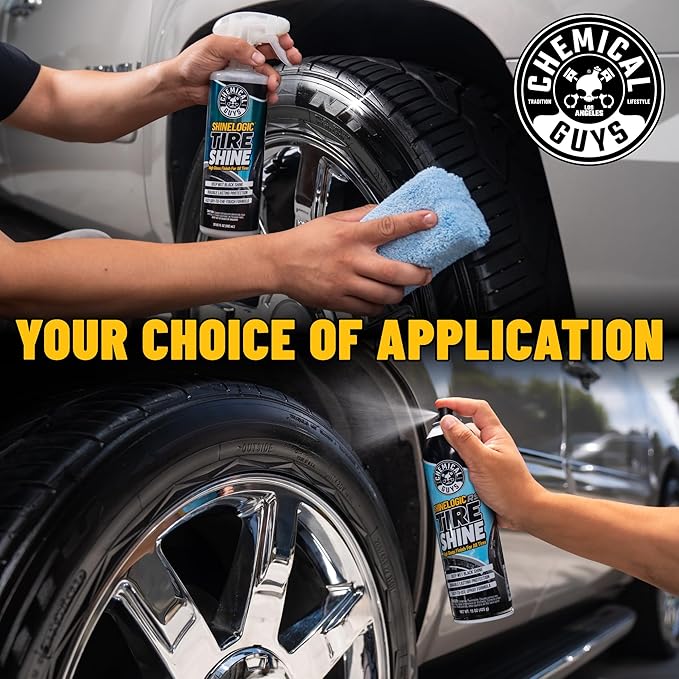 Chemical Guys ShineLogic Tire Shine Safe for Cars, Trucks, Motorcycles, RVs & More, 15 fl oz, 3-Pack