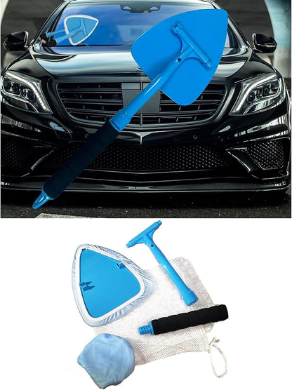 Pro Glass Windshield Cleaner Tool, Kit - Extendable 20" Handle, Pivoting Head, Detailing Autos with 2 Reusable Lint Free Microfibers, Storage Bag for Auto Windshield, Cars, Trucks, RV's