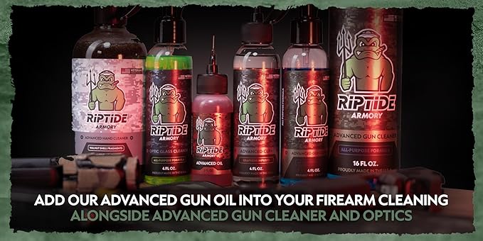Riptide Armory Advanced Gun Cleaner & Gun Oil Kit - Cleans, Lubes, Protects Targeted Long-Lasting Formula - Nano Coat Technology - Veteran Founded & Formulated by Former US Navy Seal