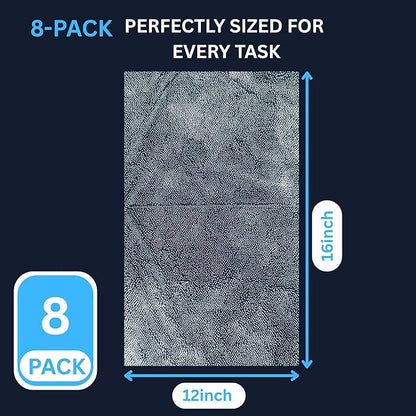 BlonBlon 8-Pack Microfiber Car Towels – Super Absorbent, Large Drying Towels for Cars (600 GSM, 16" x 12")