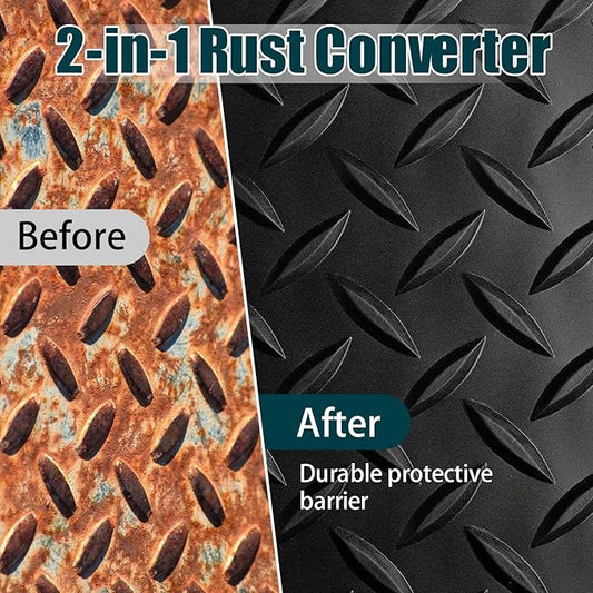 2-in-1 Rust Converter & Metal Primer, Stops Rust,Rust Inhibitor Paint for Metal, Rust Conversion Paint, Heat-Resistant Anti Rust Coating for Car, Marine, Industrial, Chassis, Long-Lasting (34.9 oz)