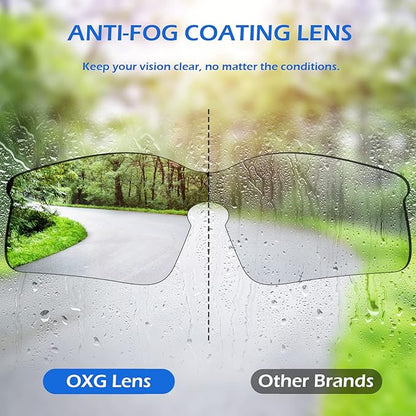 OXG 12 Pack Anti Fog Safety Glasses for Men, ANSI Z87.1 Safety Goggles Impact Scratch Resistant Eye Protection for Work