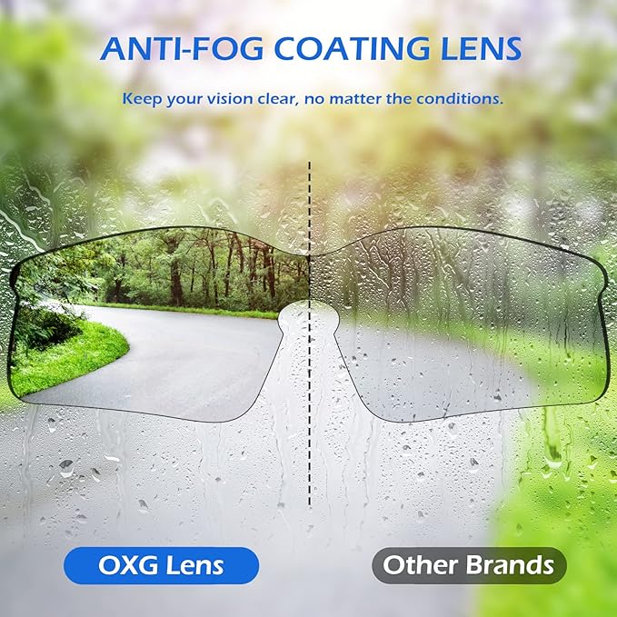 OXG 6 Pack Anti-Fog Safety Glasses, ANSI Z87+ Impact & Scratch Resistant Protective Eyewear for Work, Lab, Construction
