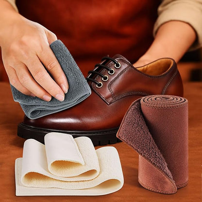 10 Pcs Shine Shoes Cloth Kit Polish Dauber Applicators Cleaning Leather Shoes Boots Microfiber Care Cloths Suede Cleaner