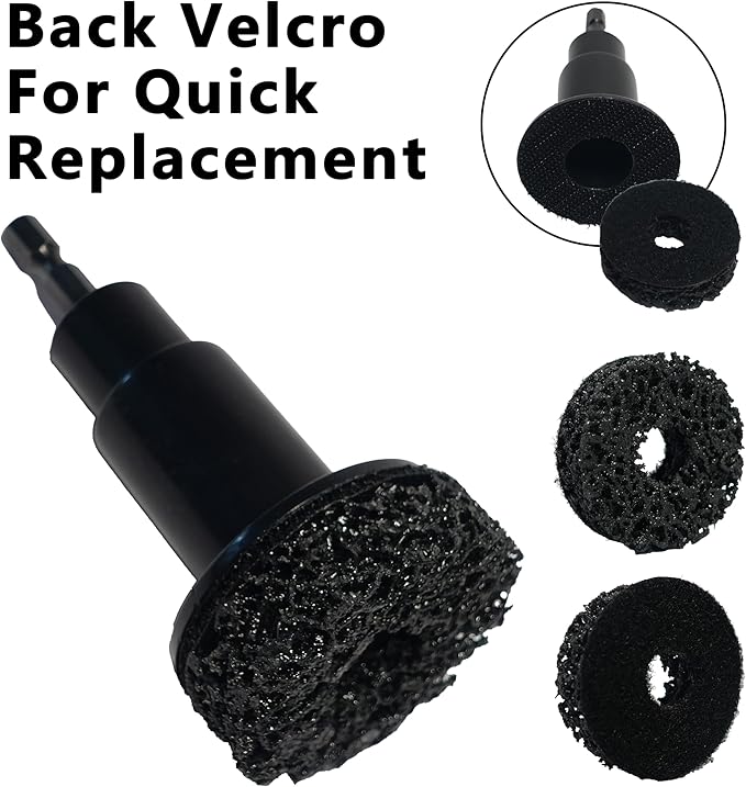 Huoter Wheel Hub Cleaning Kit, 7-Piece Hub & Stud Cleaner for Rust Removal and Resurfacing, Fits 1/2" Power Drill and Impact Wrench, for Automotive Lug Studs, Rotors and Brake Service