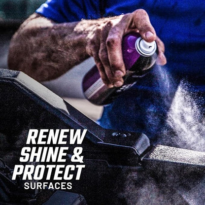 Slick Products Multi-Surface Shine & Protectant Spray, Renew Vinyl, Plastic, Rubber, Trim, Car, Truck, Motorcycle, Dirt Bike – UV Protection, No Drip Formula, 17.35 fl oz (12-Pack)