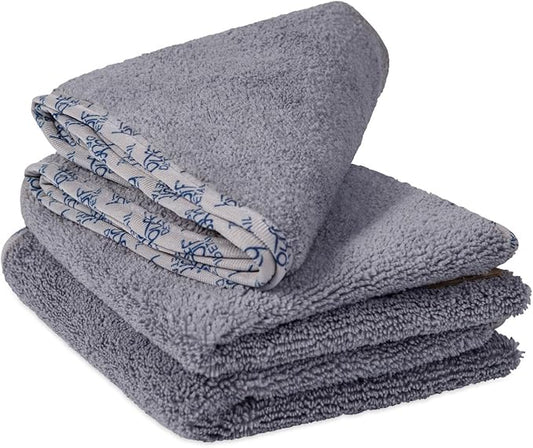 Detail Microfiber Car Towels Bulk (16"x 24") | 400 GSM | 80/20 Blend | Tagless | Soft Satin Piped Edges | All-Purpose Auto Detailing - Wax, Buff, Polish, Wash, Dry | Case of 108 (Gray)