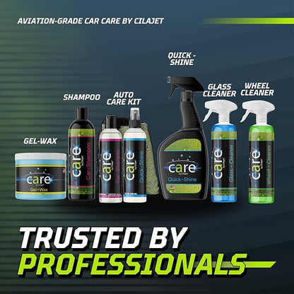 Care Glass Cleaner (16 oz) - Auto Window Cleaner for Car and Truck Windows, Windshields, Mirrors Professional Strength, Streak-Free Window Cleaning Kit, Safe for Tinted Windows, Made in USA 