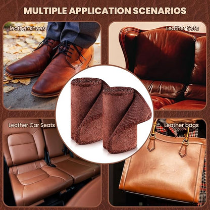 10 Pcs Shine Shoes Cloth Kit Polish Dauber Applicators Cleaning Leather Shoes Boots Microfiber Care Cloths Suede Cleaner