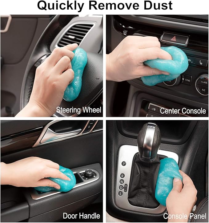 TICARVE 2Pack Cleaning Gel Car Putty Car Detail Putty Auto Detail Gel Detail for Car Interior Cleaner Kits Automotive Car Slime Keyboard Cleaner Blue (320g/11.2oz)