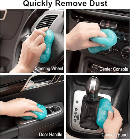 TICARVE 2Pack Cleaning Gel Car Putty Slime for Detailing Putty Detail Tools Car Interior Cleaner Automotive Cleaning Kits Keyboard Cleaner Blue Rose (320g/11.2oz)