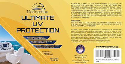 Ultimate UV Protection Spray 32 Oz | UV Protector for Outdoor Surface Sun Protection | UV Ray Protectant for Vinyl, Rubber, Plastic, and More | Prevents Fading and Discoloration