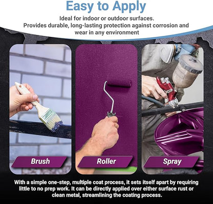 RUST BULLET DuraGrade Color - Purple - 1 Quart - Advanced Technology Corrossion Control, Rust Inhibitor & Protective Coating, Exceptional Adhesion, UV Resistant