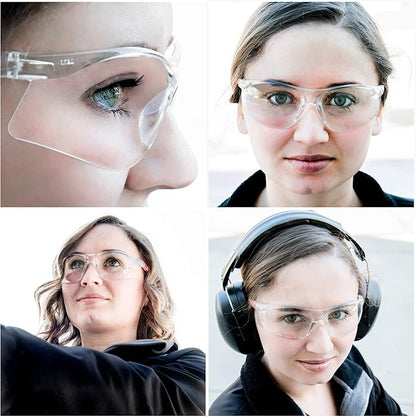 Clear Safety Glasses Eye Protection (1 Pair, 1 Case, 1 Neck cord) - Shooting, Sports Safety Goggles, Protective Eyewear For Men and Women.