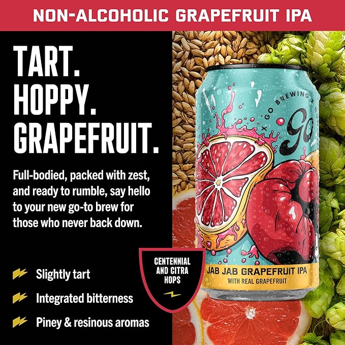 Go Brewing - 12 Mixed Pack - Non-Alcoholic Craft Brew - Small Batch Brew - Classic Ingredients - Non Alcoholic Assorted Variety Pack - Low-Calorie, NA Brew - Ideal for Any Occasion (12 oz, 12 Pack)
