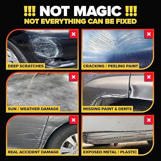 Carfidant Scratch and Swirl Remover - Car Scratch Remover for Vehicles Paint - Polishing Compound for Cars - Paint Restorer Kit with Pad, Microfiber and Sanding Block