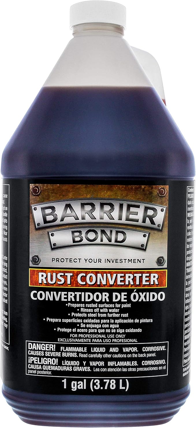 Custom Shop Barrier Bond - Rust Converter, 1 Gallon, Anti-Rust Metal Coating, Rustpoofing Protection, Rust Remover & Inhibitor