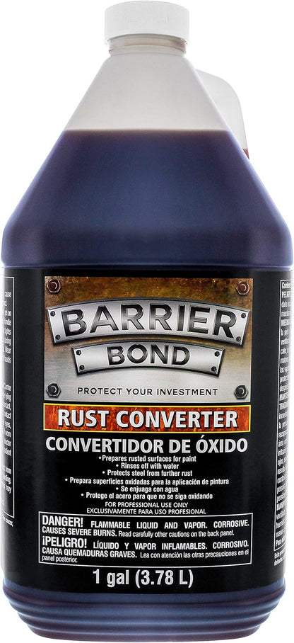 Custom Shop Barrier Bond - Rust Converter, 1 Gallon, Anti-Rust Metal Coating, Rustpoofing Protection, Rust Remover & Inhibitor