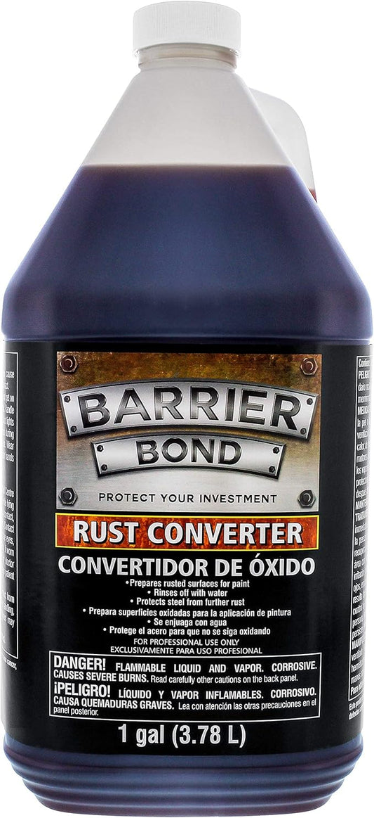 Custom Shop Barrier Bond - Rust Converter, 1 Gallon, Anti-Rust Metal Coating, Rustpoofing Protection, Rust Remover & Inhibitor