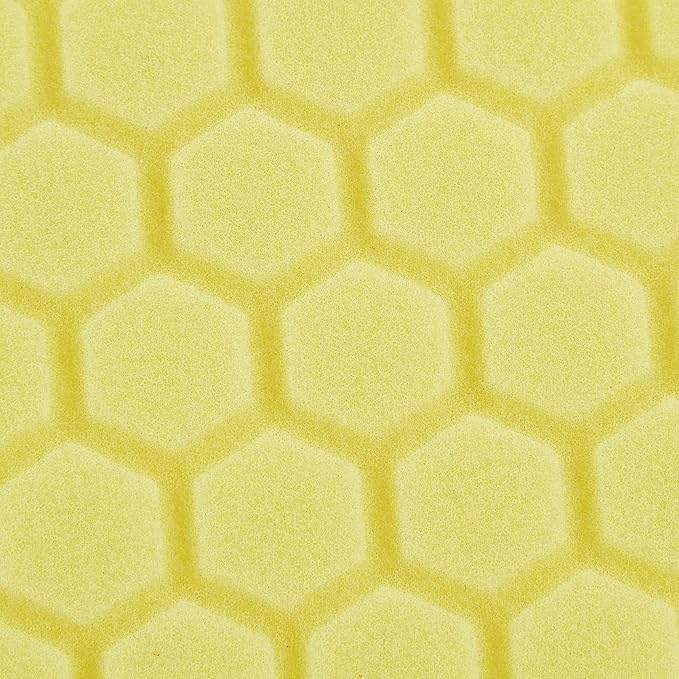 Chemical Guys BUFX_101HEX6 BUFX_101_HEX6 Hex-Logic Heavy Cutting Pad, Yellow (6.5 Inch Pad Made for 6 Inch Backing Plates), 1 Pad Included