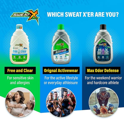 Sweat X Sport Extreme Laundry Detergent, High Performance Sports Wash for Activewear and All Fabrics - 2 Pack