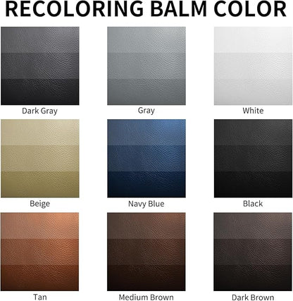 Leather Recoloring Balm Beige Leather Color Restorer for Couches,Leather Dye Paint Leather Color Restorer Leather Fade Scratch Repair for Car Seats Furniture Shoes Boots Purse Jacket Belt Gloves