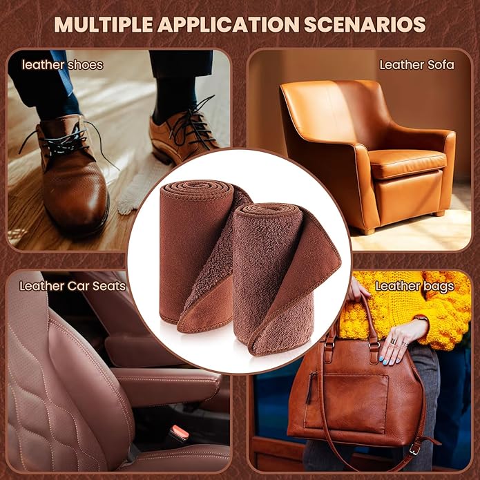 10 Pcs Shine Shoes Cloth Kit Polish Dauber Applicators Cleaning Leather Shoes Boots Microfiber Care Cloths Suede Cleaner