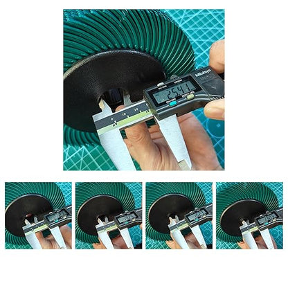 Radial Bristle Brush, 6 in x 1/2 in x 1 in, 50# Green, 1 Set (Contains Ten Single Pieces) and Reduction Sleeve