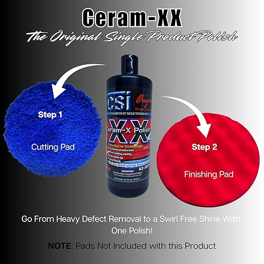 CSI Ceram-XX Production Polish | Formulated for Maximum Production Throughput with a Single Polish | Fastest Path from Defect Removal to a Swirl-Free, Deliverable Shine