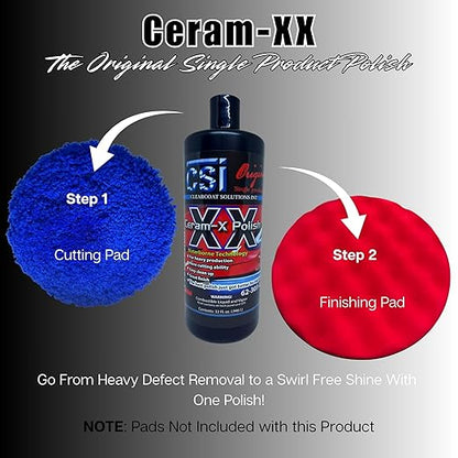 CSI Ceram-XX Production Polish | Formulated for Maximum Production Throughput with a Single Polish | Fastest Path from Defect Removal to a Swirl-Free, Deliverable Shine