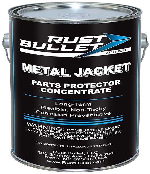 RUST BULLET Metal Jacket - Clear Amber - 1 Gallon - Flexible, Removable Film Protection for Metal, Seal Machinery, Equipment, Tools & Parts Against Corrosion
