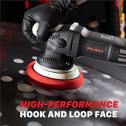 Maxshine 5" Universal Dual Action Backing Plate Pro Series – Hook & Loop, 5/16" Thread – Fits DA Polishers Up to 12,000 OPM – Sand, Buff, Polish & Finish – Auto Detailing Accessory